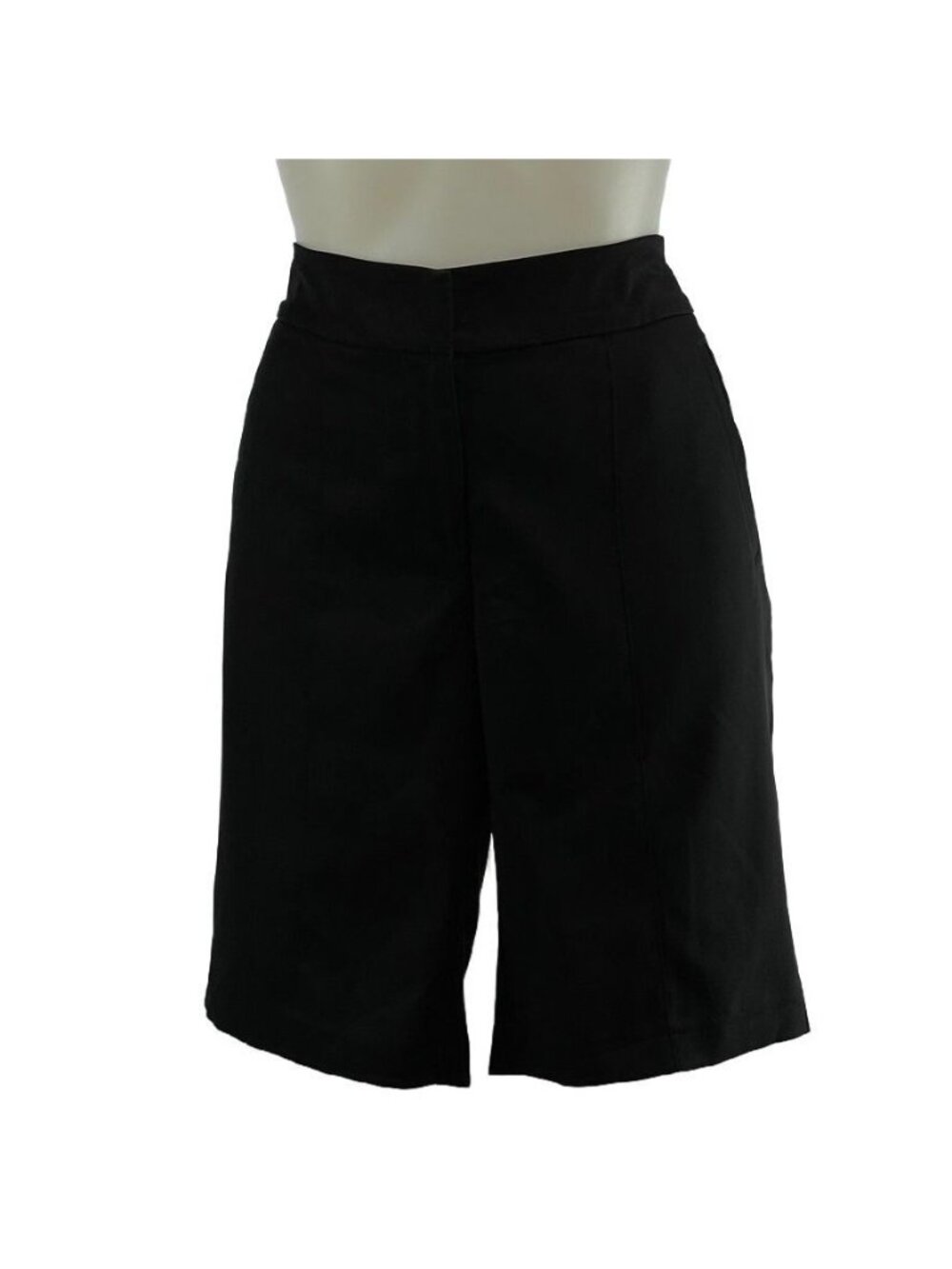 IZOD Golf Womens Black Classic Fit Bermuda Shorts Size 8